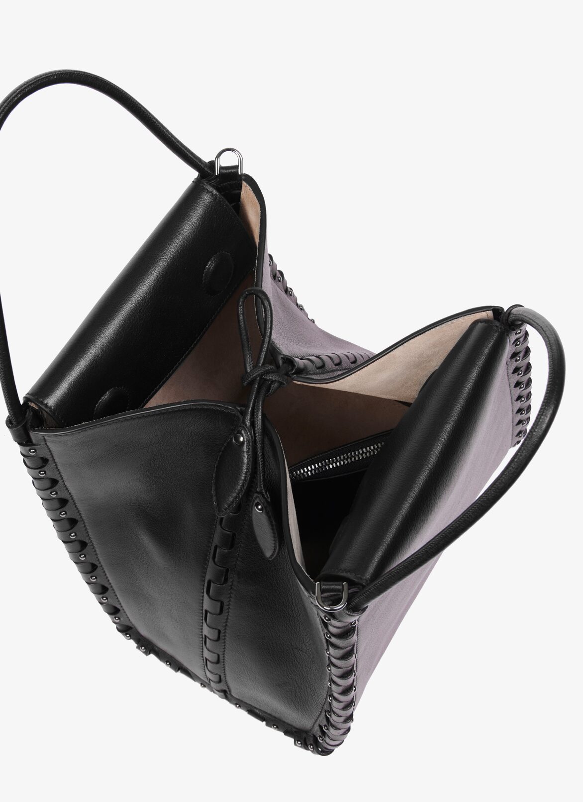 SMALL HINGE LEATHER BAG ALAÏA BLACK SMALL HINGE LEATHER BAG